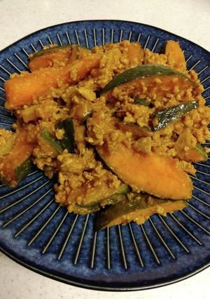 かぼちゃとひき肉の炒め煮-レシピのメイン写真
