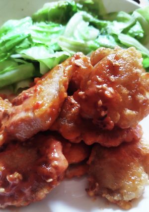 簡単 鶏胸肉唐揚げ韓国風ピリ辛-レシピのメイン写真