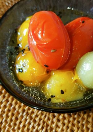 ♡ミニトマトのめんつゆごま油煮♡-レシピのメイン写真