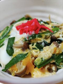 めんつゆで、簡単ニラ玉丼-レシピのメイン写真