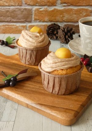 ホケミカップケーキのモンブラン-レシピのメイン写真