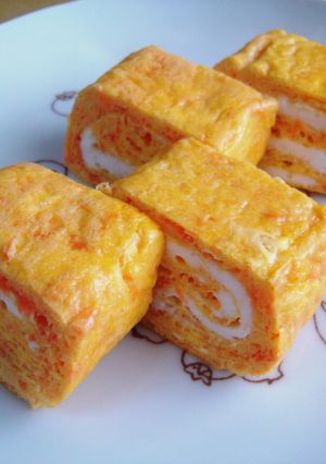ふわふわ☆オレンジ色の玉子焼き-レシピのメイン写真