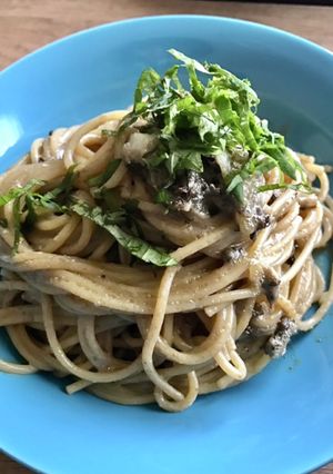 カニ味噌としその実のクリームパスタ-レシピのメイン写真