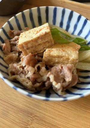簡単★煮込むだけのすき焼き風肉豆腐-レシピのメイン写真