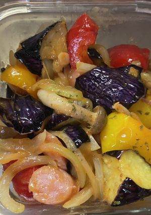 ナス・野菜・ウインナーのケチャップ炒め-レシピのメイン写真