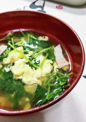 豆苗スープ-レシピのメイン写真