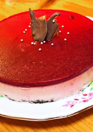 ラズベリーのレアチーズケーキ-レシピのメイン写真