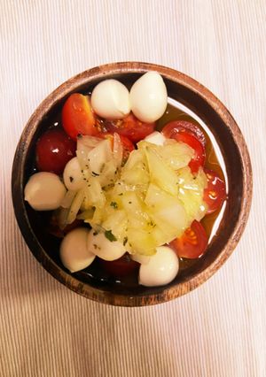 我が家のサラダ　ミニトマトのカプレーゼ-レシピのメイン写真