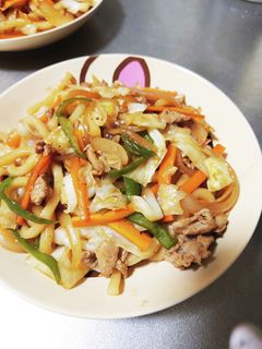 野菜たっぷり焼うどん-レシピのメイン写真
