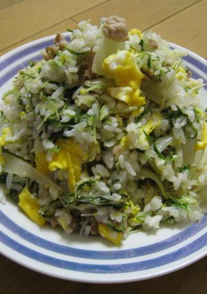 豚ひき肉と水菜の和風チャーハン-レシピのメイン写真