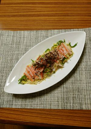 ヨウサマの減塩ゆず胡椒＆カニカマパスタ-レシピのメイン写真