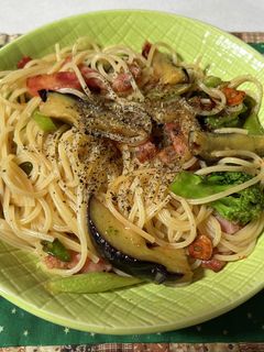 スパゲティ・茄子のアヒージョ-レシピのメイン写真