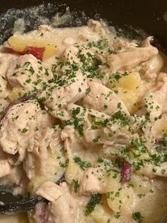 鶏ムネ肉と舞茸とさつまいもの豆乳シチュー-レシピのメイン写真