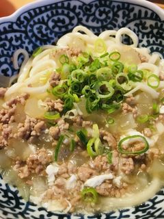 挽肉&冬瓜のあんかけ風煮込みうどん-レシピのメイン写真