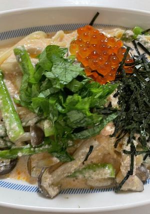市販のパスタソースで明太子クリームパスタ-レシピのメイン写真