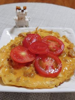 朝食にオススメ!納豆オムレツ-レシピのメイン写真