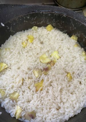 鉄鍋で栗ごはん-レシピのメイン写真
