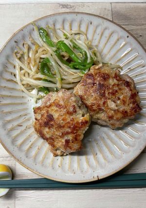簡単★豚こま切れ肉!ざく切りハンバーグ-レシピのメイン写真