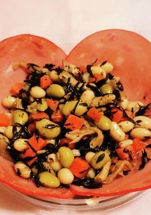 ▷おかず豆ひじき枝豆/ハムサラダ◁-レシピのメイン写真