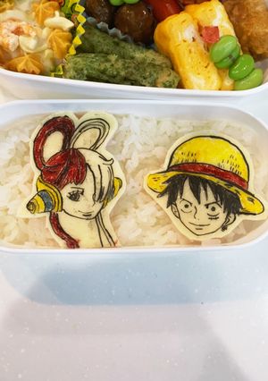 ルフィ　ウタ　オブアート　キャラ弁-レシピのメイン写真