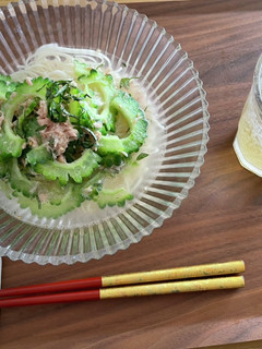 ゴーヤとツナ缶のサッパリ素麺-レシピのメイン写真