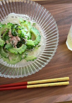 ゴーヤとツナ缶のサッパリ素麺-レシピのメイン写真