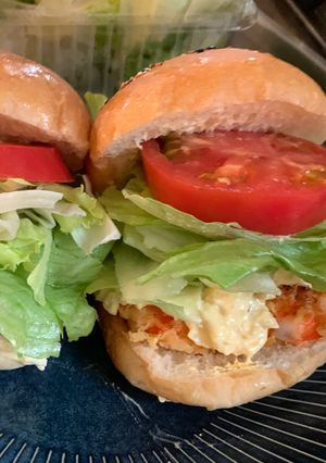 パン屋のバンズでエビ＆フィッシュバーガー-レシピのメイン写真