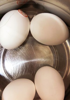 温泉たまごと、ゆで玉子を同時に♪-レシピのメイン写真