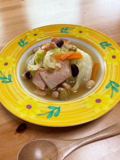 キャベツと豆のスープ-レシピのメイン写真