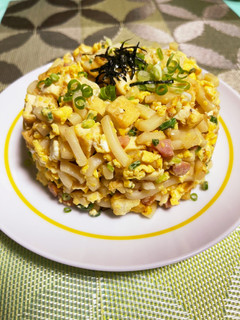 スプーンで頂く♪♪炒飯風焼きうどん♪♪-レシピのメイン写真