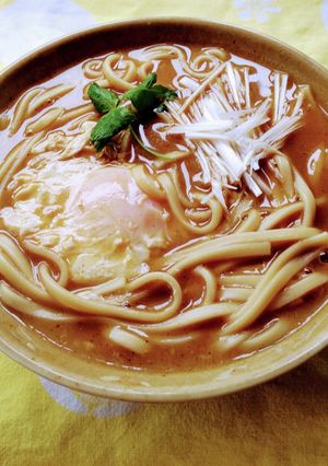 乾麺細うどんのカレーうどん♪-レシピのメイン写真