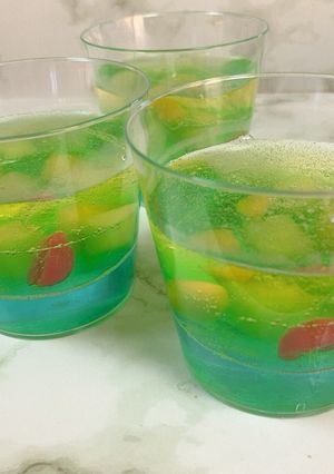ソーダゼリー(炭酸水とアガーでつくる)-レシピのメイン写真