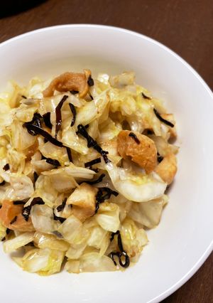 ♡キャベツとお麩の塩昆布サラダ♡-レシピのメイン写真