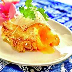 รูปของ 材料ひとつ♡簡単とろ〜りタイ風揚げ玉子