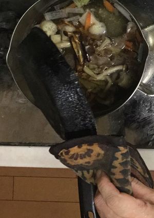 作りかけの味噌汁　ラクして豚汁にワープ！-レシピのメイン写真