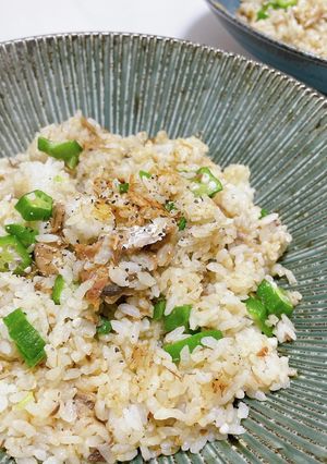 サバとオクラのチャーハン-レシピのメイン写真