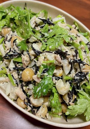 ツナマヨパクチーサラダ-レシピのメイン写真