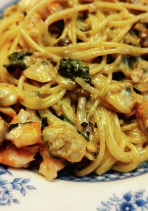 ご飯メモ♪　海の幸パスタ-レシピのメイン写真