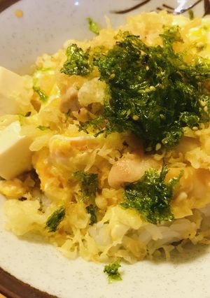 お豆腐入●ふんわり食感の親子丼-レシピのメイン写真