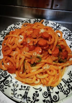 ナポリタンうどん!❨(@≧↺≦@)❩wノ-レシピのメイン写真