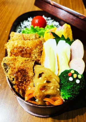 なすと豚肉のミルフィーユカツ弁当♡-レシピのメイン写真
