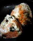 ほうれん草おかかチーズの焼おにぎり
