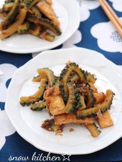 ゴーヤと油揚げの甘辛炒め煮-レシピのメイン写真