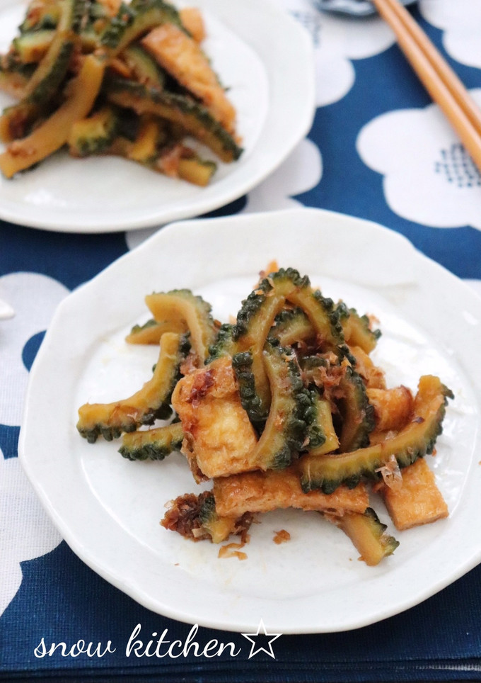 ゴーヤと油揚げの甘辛炒め煮-レシピのメイン写真