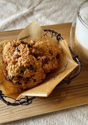 簡単チョコとナッツのオートミールクッキー-レシピのメイン写真