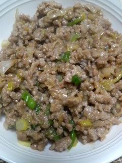 簡単★ひき肉と長ネギの甘味噌炒め-レシピのメイン写真