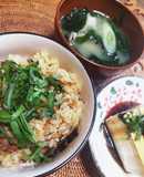 超簡単 秋の味覚 秋刀魚缶詰炊き込みご飯