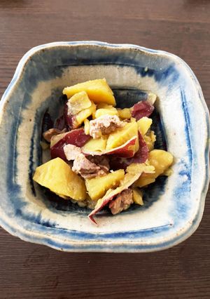 さつまいもと豚こまの煮物-レシピのメイン写真