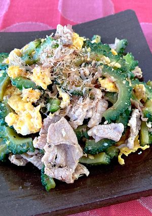 豆腐無し『ふわふわ卵のゴーヤチャンプル』-レシピのメイン写真