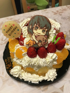 キャラケーキ(プレート)伊之助 鬼滅-レシピのメイン写真
